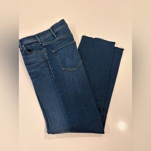 MOTHER Dark Blue Ankle Jeans